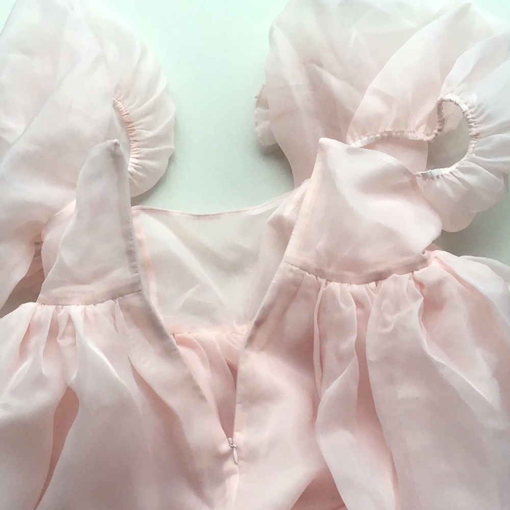 Selkie French puff dress in ballerina pink - Picture 9 of 16